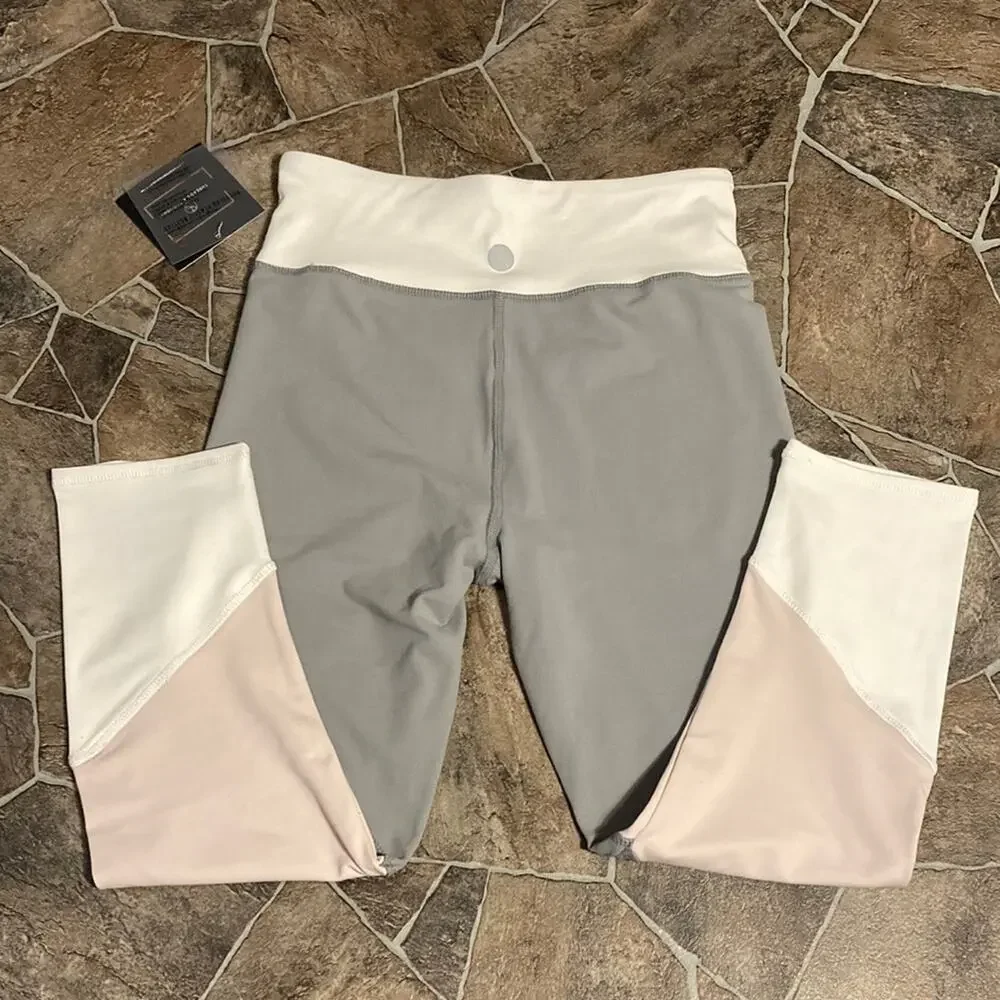 NWT Threads 4 Thought Gray White Pink Sz M Leggings - Picture 9 of 12